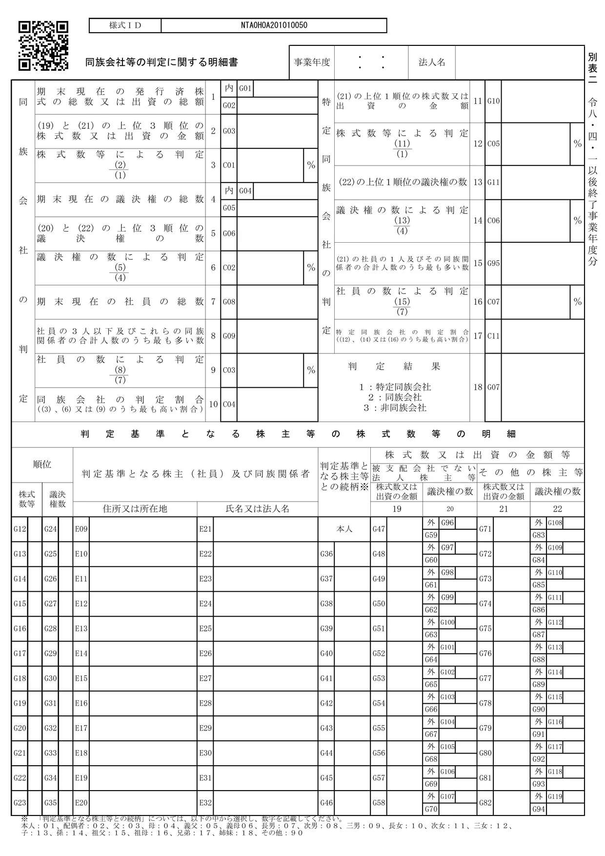 様式の画像(国税庁)